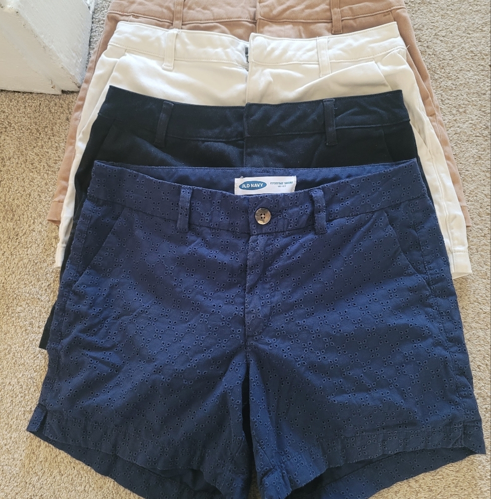 Old Navy Eyelet and Solid Shorts Set